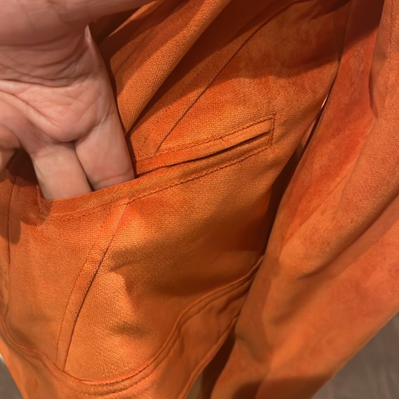 Tribal SZ 16 suede zipper jacket orange color - Picture 4 of 9